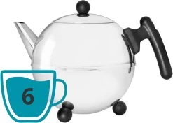 Bredemeijer - Theepot Bella Ronde 1,2L Zwart Beslag - Dubbelwandig -Keukenserie Winkel 1200x855 1