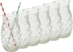 Merkloos Beker - Glas Ananas - 6 Stuks - Zomer - Cocktail -400ml -Keukenserie Winkel 1200x857 2