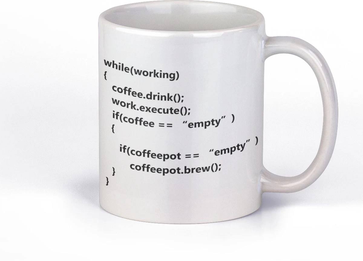 Grappige Mok Voor Programmeurs | WHILE ( WORKING) | Koffiebeker Met Tekst | Cadeau Voor Hem | Kado Voor Haar | IT-er | IT-specialist | Cadeaumok 330 Ml 3 Grappige Mok Voor Programmeurs | WHILE ( WORKING) | Koffiebeker Met Tekst | Cadeau Voor Hem | Kado Voor Haar | IT-er | IT-specialist | Cadeaumok 330 Ml