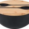 Smart Kitchen Grote Slakom Set Met Bamboe Deksel – Saladeschaal 25cm – Serveerschaal – Fruitschaal – Mengkom – Zwart -Keukenserie Winkel 1200x869 3