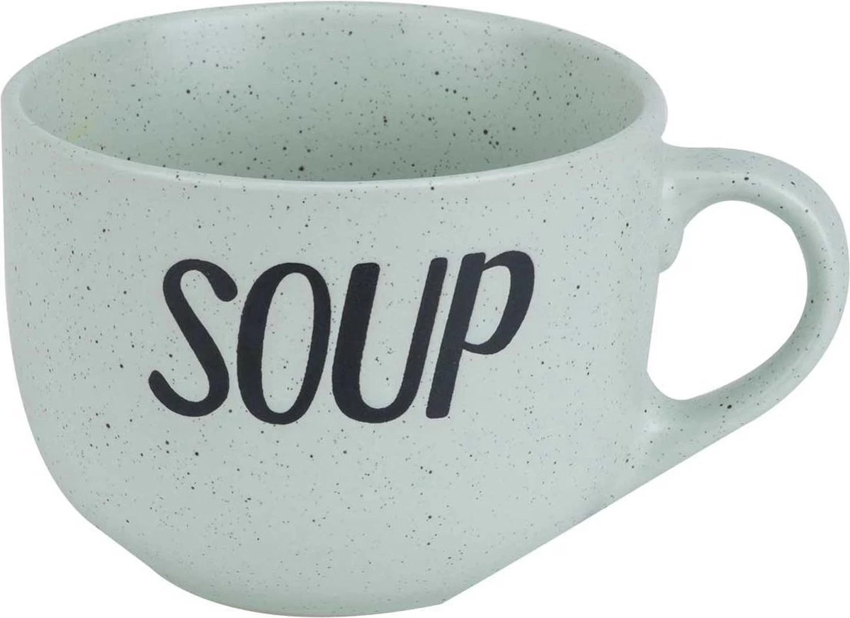 Cosy&Trendy Soepkom 'Soup' Met Een Oor - 51 Cl - Mint Groen - Set-6 3 Cosy&Trendy Soepkom 'Soup' Met Een Oor - 51 Cl - Mint Groen - Set-6