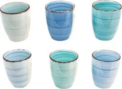 Studio Tavola Bekers Ocean Blue 160 Ml - 6 Stuks 12 Studio Tavola Bekers Ocean Blue 160 Ml - 6 Stuks -Keukenserie Winkel 1200x873