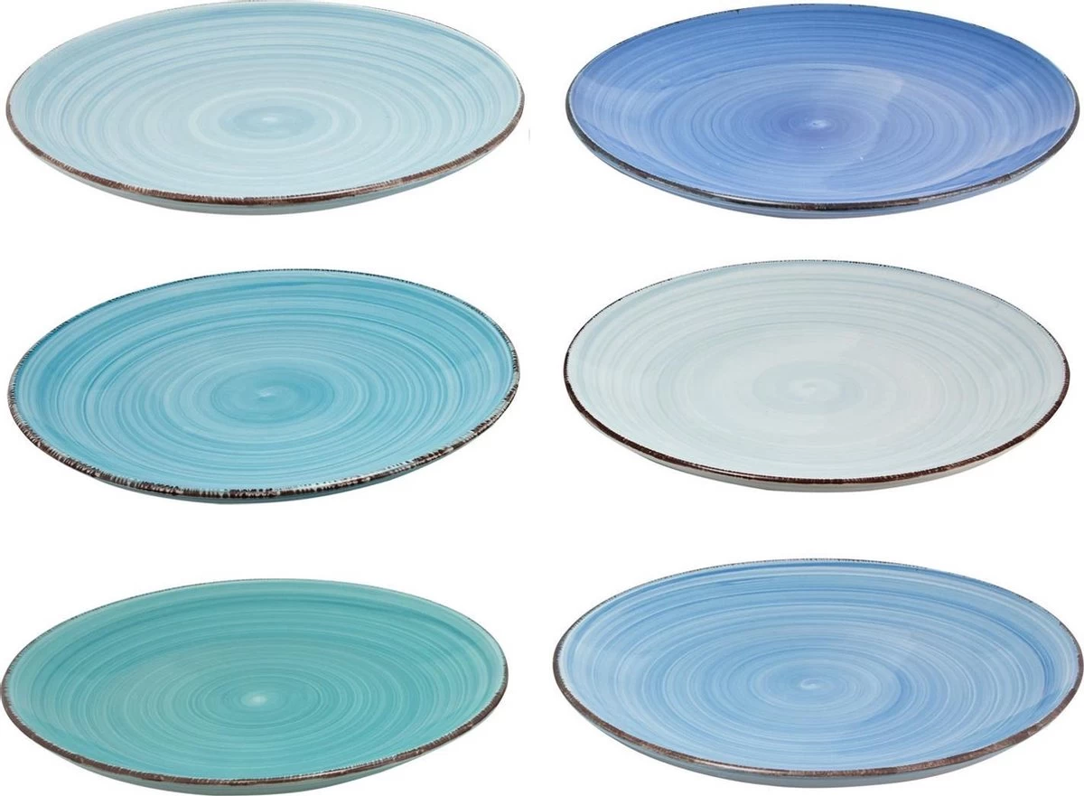 Studio Tavola Dinerborden Ocean Blue ø 26.5 Cm - 6 Stuks 9 Studio Tavola Dinerborden Ocean Blue ø 26.5 Cm - 6 Stuks - Afbeelding 7