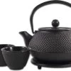 SakuraTea - Theepot Set - 4-delig - Gietijzer - Zwart - 0.8L - 2 Kopjes (100ml) 1 SakuraTea - Theepot Set - 4-delig - Gietijzer - Zwart - 0.8L - 2 Kopjes (100ml) -Keukenserie Winkel 1200x882 1