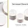 LeRijn® Serviesset Deventer 12 Persoons - 36 Delig - Licht Crème Wit Met Gouden Rand En Motief - Dinerborden - Soepborden - Dessertborden - Borden Servies - Bordenset -Keukenserie Winkel 1200x886 1