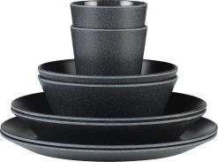 Mepal - Serviesset Bloom 8-delig – Geschikt Als Stijlvol Buitenservies - Pebble Black – Ideaal Voor Buiten En Binnen – Licht In Gewicht -Keukenserie Winkel 1200x888