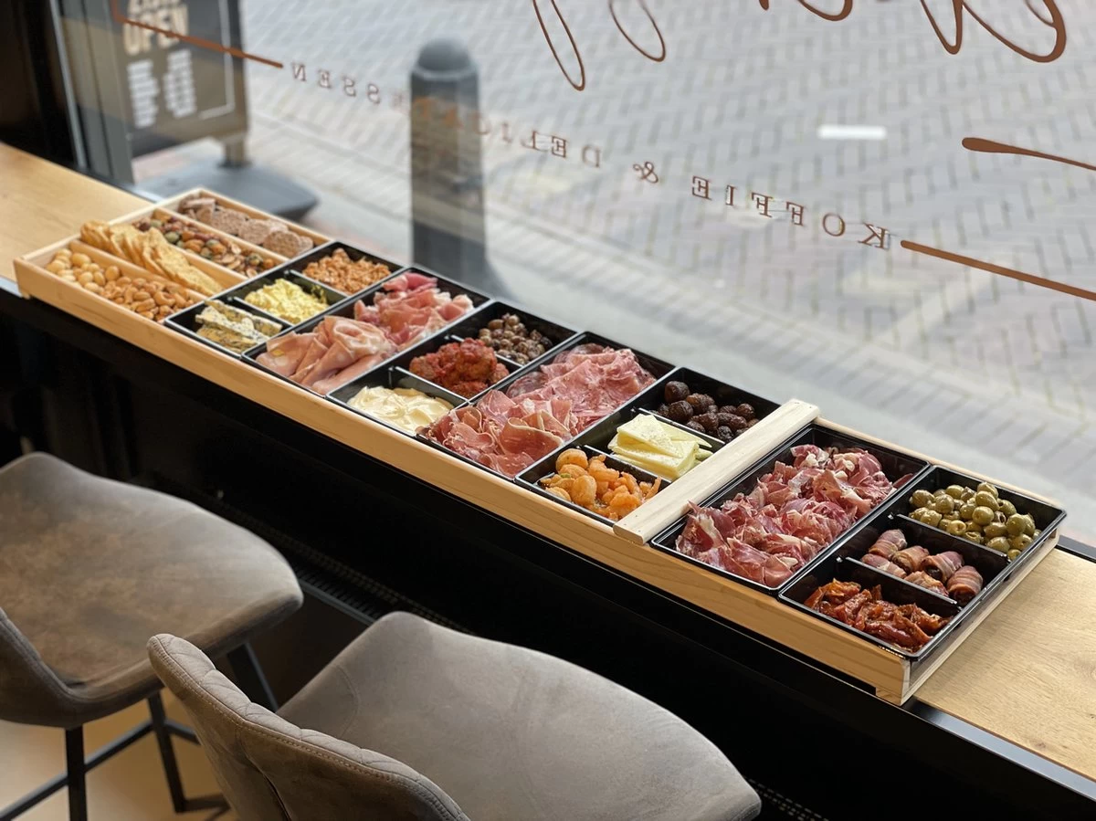 Sjoelbak - Borrelsjoelbak - Hapjesplank - Borrelplank - Mini Sjoelbak 120 Cm Met Zwarte Bakjes - Kleine Sjoelbakken 6 Sjoelbak - Borrelsjoelbak - Hapjesplank - Borrelplank - Mini Sjoelbak 120 Cm Met Zwarte Bakjes - Kleine Sjoelbakken - Afbeelding 4