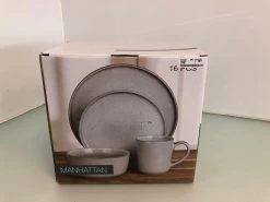 Excellent Serviesset - Servies - 16 Stuks - Aardewerk - Grijs -Keukenserie Winkel 1200x900 120