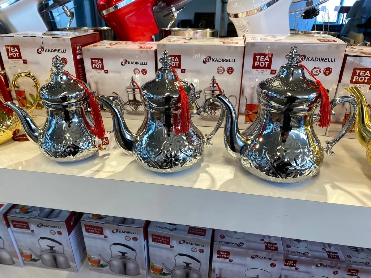 MONOO Theepot Maghreb RVS - 1.6 Liter - Turkse & Marokkaanse Theepotten 4 MONOO Theepot Maghreb RVS - 1.6 Liter - Turkse & Marokkaanse Theepotten - Afbeelding 2