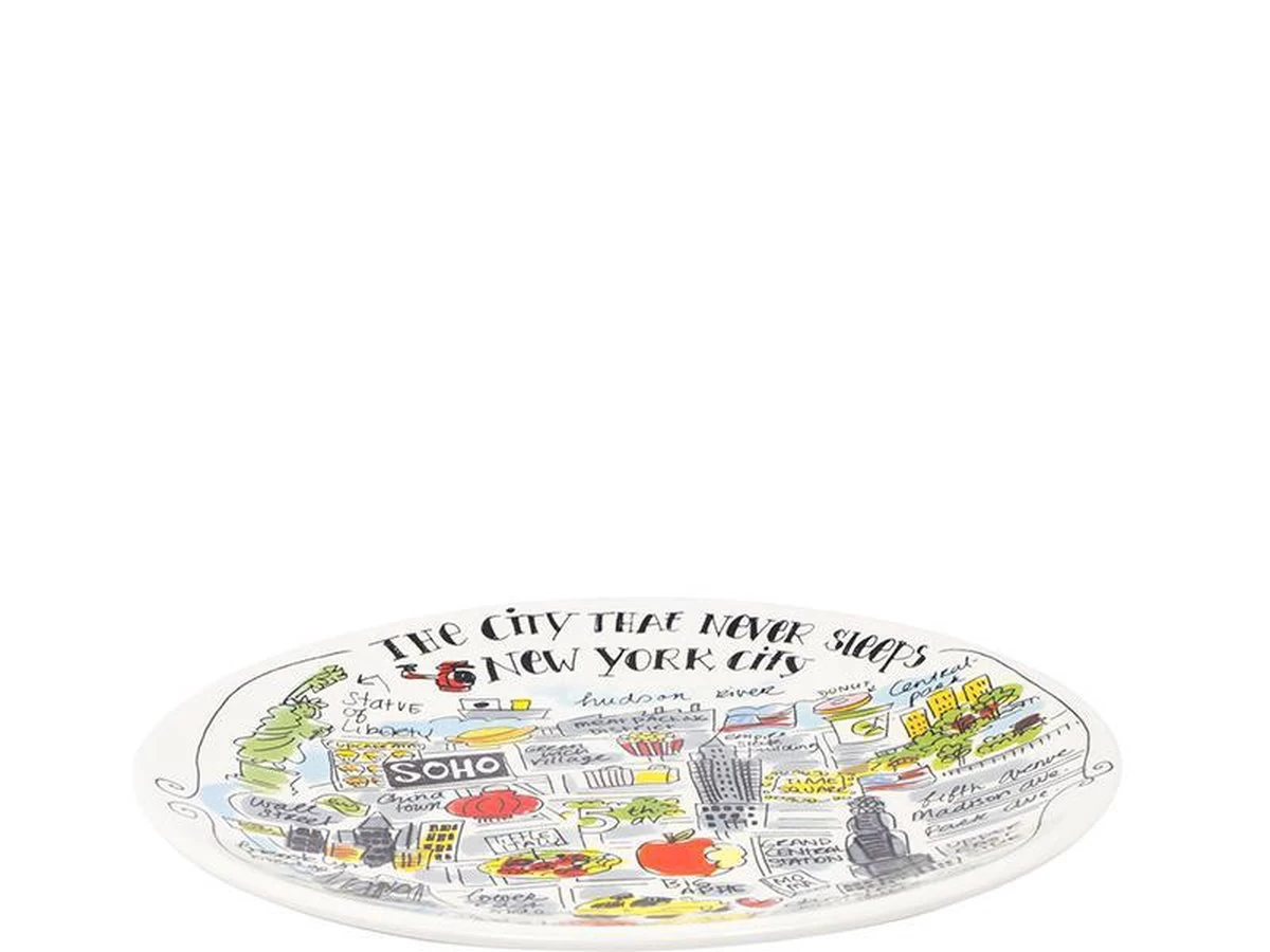 Blond Amsterdam City New York Bord - Ø 22 Cm 4 Blond Amsterdam City New York Bord - Ø 22 Cm - Afbeelding 2