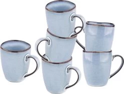 Koffiekopjes - Cappuccino Kop - Theemok - Koffiebeker - Blauw - 320ml - Set Van 6 15 Koffiekopjes - Cappuccino Kop - Theemok - Koffiebeker - Blauw - 320ml - Set Van 6 -Keukenserie Winkel 1200x904