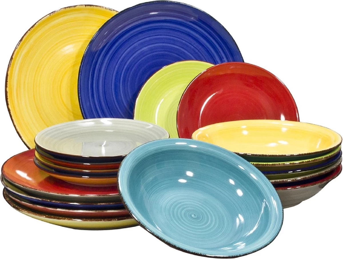 Imperial Kitchen Serviesset Malaga - Geschikt Voor 6 Personen - 18 Delig 7 Imperial Kitchen Serviesset Malaga - Geschikt Voor 6 Personen - 18 Delig - Afbeelding 5