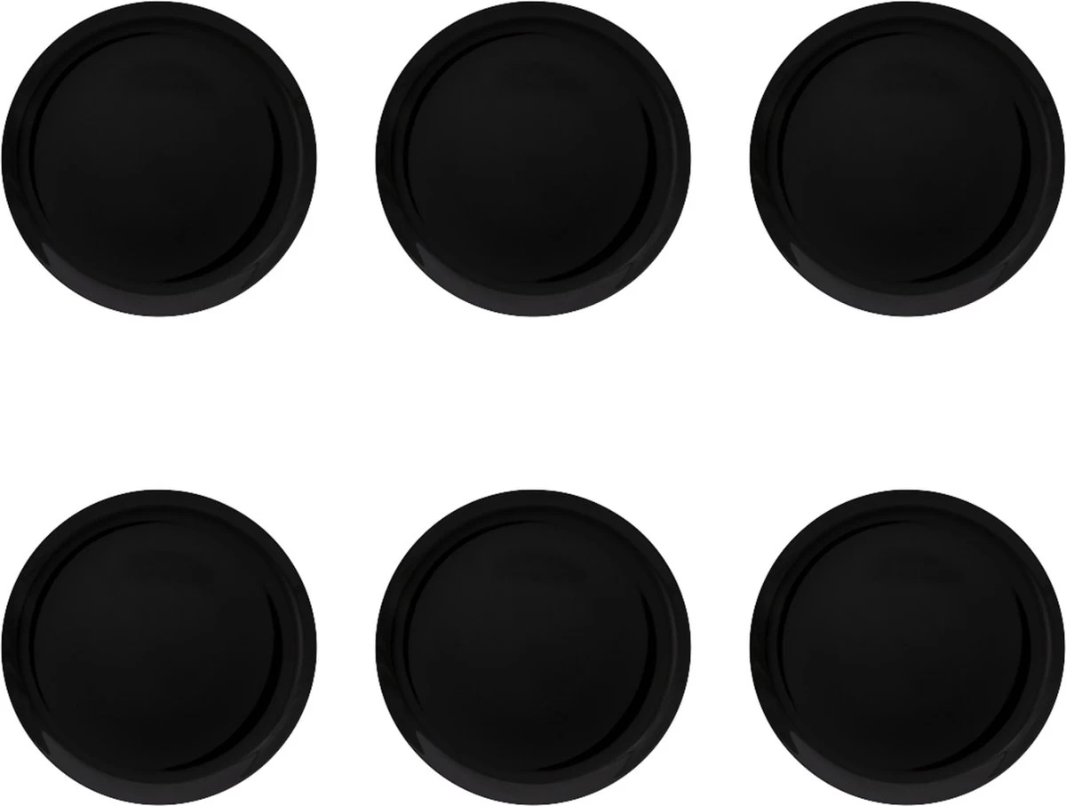 Grote Zwarte Pizzaborden - 6 Stuks - 32 Cm 3 Grote Zwarte Pizzaborden - 6 Stuks - 32 Cm