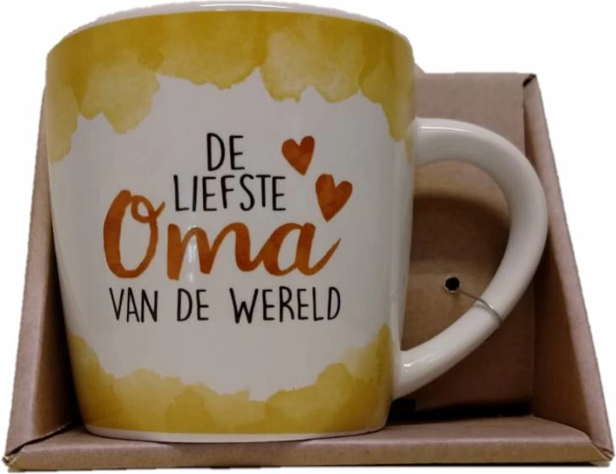 Enjoy Mok - De Liefste Oma Van De Wereld - Met Binnen Tekst - Koffie Mok - Beker - Moederdag - Liefde - Verjaardagscadeau 4 Enjoy Mok - De Liefste Oma Van De Wereld - Met Binnen Tekst - Koffie Mok - Beker - Moederdag - Liefde - Verjaardagscadeau - Afbeelding 2