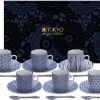 Tokyo Design Studio Nippon Blue Espresso Serviesset - 6 Personen - 18 Stuks - Porselein