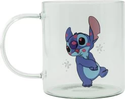 Disney - Stitch - Glazen Theemok - Transparant Met Opdruk - 330ml -Keukenserie Winkel 1200x955