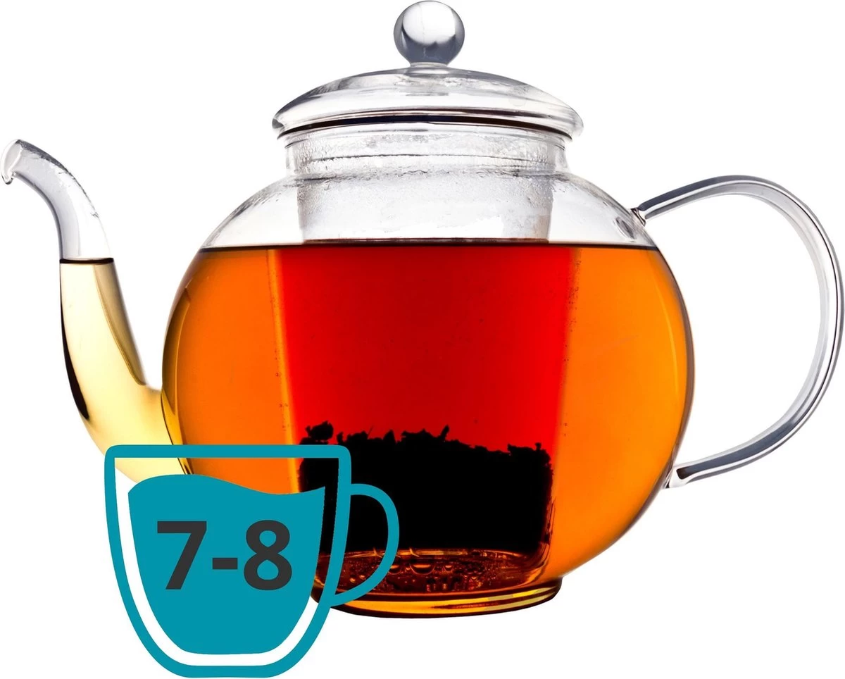 Bredemeijer - Theepot Verona 1,5L Enkelwandig Glas 5 Bredemeijer - Theepot Verona 1,5L Enkelwandig Glas - Afbeelding 3