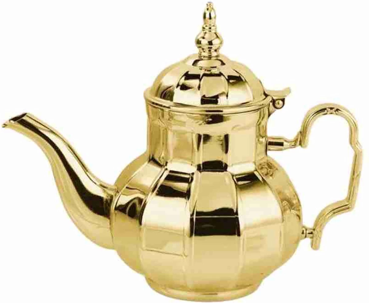 MONOO Theepot Goud Istanbul RVS - 1.6 Liter - Turkse & Marokkaanse Theepotten 3 MONOO Theepot Goud Istanbul RVS - 1.6 Liter - Turkse & Marokkaanse Theepotten