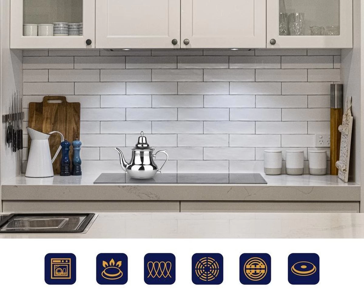 BIKO - Marokkaanse Theepot Marrakech - RVS - 1,5 Liter 5 BIKO - Marokkaanse Theepot Marrakech - RVS - 1,5 Liter - Afbeelding 3