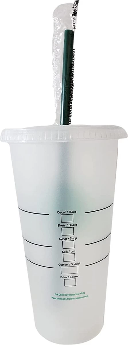 Starbucks Beker - Drinkbeker - Met Rietje En Deksel - Herbruikbaar- Ijskoffie Beker- Milkshake Beker 4 Starbucks Beker - Drinkbeker - Met Rietje En Deksel - Herbruikbaar- Ijskoffie Beker- Milkshake Beker - Afbeelding 2