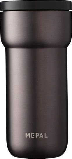 Mepal Isoleerbeker Ellipse 375 Ml – Houdt Je Drankje 4 Uur Warm En 8 Uur Koud – Titanium – Koffiebeker To Go – Lekdicht – Thermosbeker