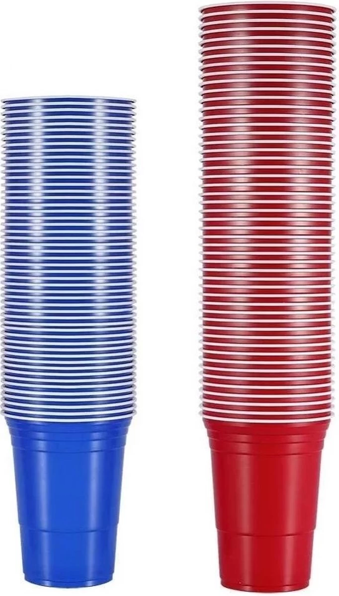 Merkloos Beerpong - 50 Stuk(s) Blue Cups & Red Cups Inc. 3 Ballen - Beerpong Drankspel - Plastic Bekers 5 Merkloos Beerpong - 50 Stuk(s) Blue Cups & Red Cups Inc. 3 Ballen - Beerpong Drankspel - Plastic Bekers - Afbeelding 3