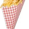 Frietzakken - Papier - Rood/Wit - 25 Stuks Met Bio Houten Vorkjes 25 Stukjes -Keukenserie Winkel 683x1200
