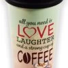 Travel Mug - 450 Ml - Koffiebeker To Go - Mok Koffie Of Thee Reisbeker, Koffiebeker - Coffee To Go Beker - CRUISING TRAVEL MUG - To-Go Beker All You Need Is Love Kleine Formaat -Keukenserie Winkel 714x1200