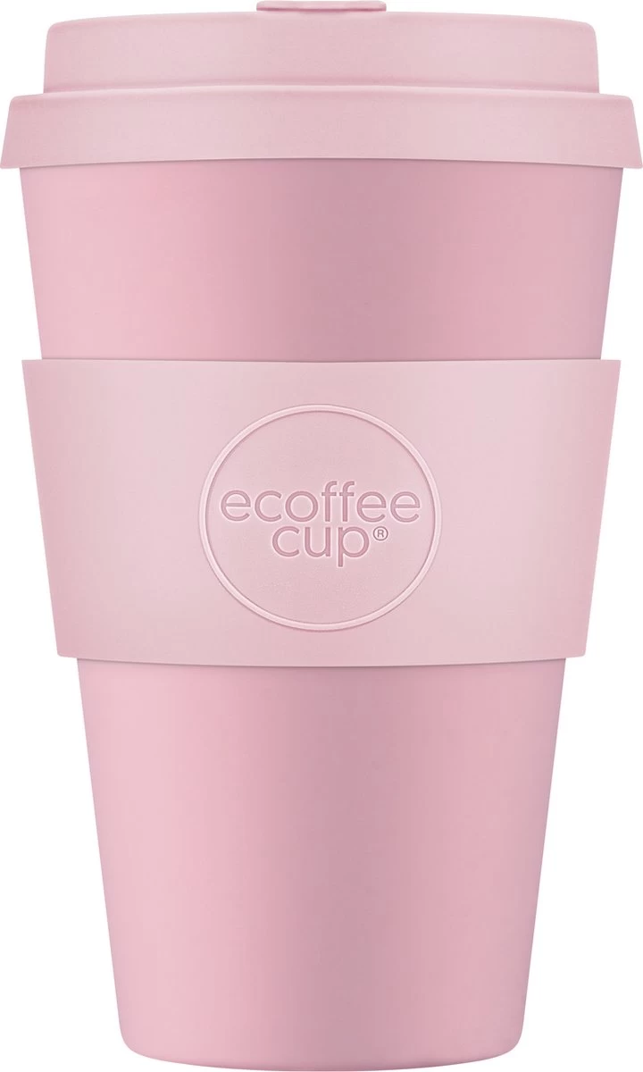 Ecoffee Cup Local Fluff PLA - Koffiebeker To Go 400 Ml - Roze Siliconen 3 Ecoffee Cup Local Fluff PLA - Koffiebeker To Go 400 Ml - Roze Siliconen
