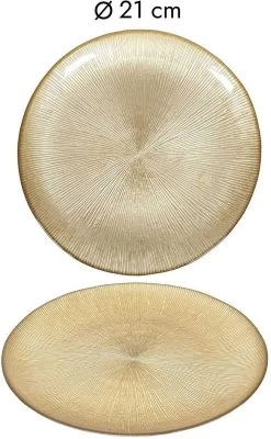 4goodz 6-persoons Versailles Servies Glas - 18 Delig Servies - Goud -Keukenserie Winkel 741x1200