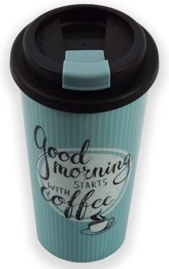 Travel Mug - 450 Ml - Koffiebeker To Go - Mok Koffie Of Thee - Reisbeker, Koffiebeker - Coffee To Go Beker - CRUISING TRAVEL MUG - To-Go Beker GOODMORNING Kleine Formaat -Keukenserie Winkel 758x1200