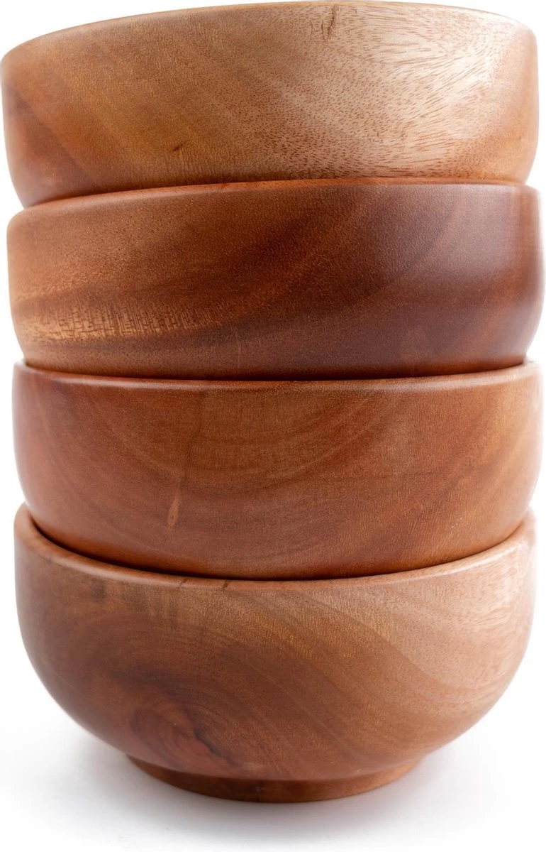 Khaya - Houten Kom Ø15 Cm - Voor Ontbijt, Soep & Matcha Thee - Duurzaam - Vegan 5 Khaya - Houten Kom Ø15 Cm - Voor Ontbijt, Soep & Matcha Thee - Duurzaam - Vegan - Afbeelding 3