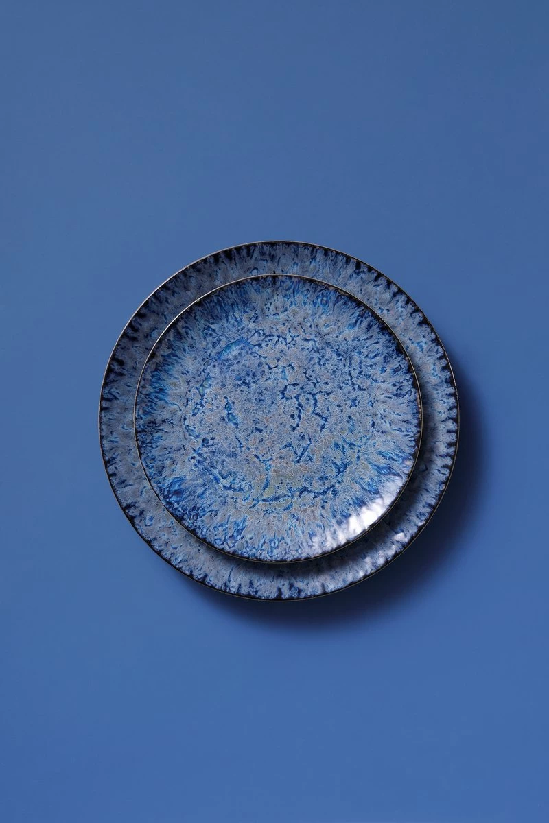 Palmer Serviesset Lester Stoneware 6-persoons 24-delig Zwart Blauw 5 Palmer Serviesset Lester Stoneware 6-persoons 24-delig Zwart Blauw - Afbeelding 3