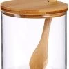 Suikerkom / Suikerpotje Glas Met Bamboe Houten Lepel En Deksel 520 ML 2 Suikerkom / Suikerpotje Glas Met Bamboe Houten Lepel En Deksel 520 ML -Keukenserie Winkel 811x1200