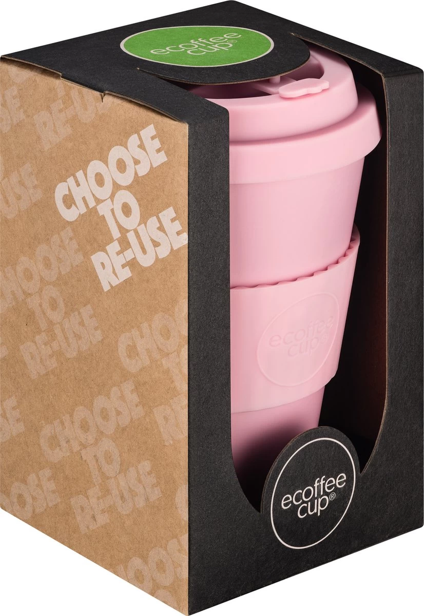 Ecoffee Cup Local Fluff PLA - Koffiebeker To Go 400 Ml - Roze Siliconen 5 Ecoffee Cup Local Fluff PLA - Koffiebeker To Go 400 Ml - Roze Siliconen - Afbeelding 3