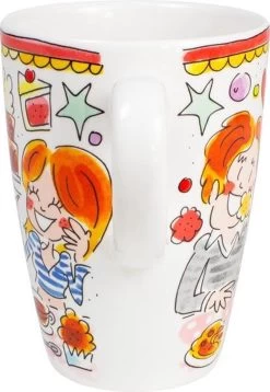 Blond Amsterdam Even Bijkletsen Beker XL 500 Ml - Rode Rand -Keukenserie Winkel 827x1200