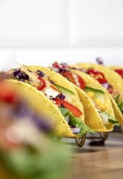 Krumble Taco Houder - Taco En Tortilla Houder Voor 4 Stuks - Serveerschalen - Koken & Tafelen - Kookgerei - Snack- & Tappasschalen - Metaal - Zilver -Keukenserie Winkel 829x1200