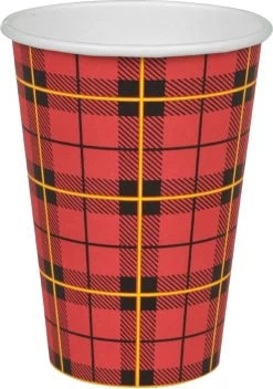 Koffiebeker Schotse Ruit Koffiebeker Karton Superaanbieder 7,5oz/180cc Qualit-iX Doos 2500 Stuks