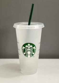 Starbucks Beker - Drinkbeker -Mok Met Rietje En Deksel - Herbruikbaar- Ijskoffie Beker- Milkshake Beker