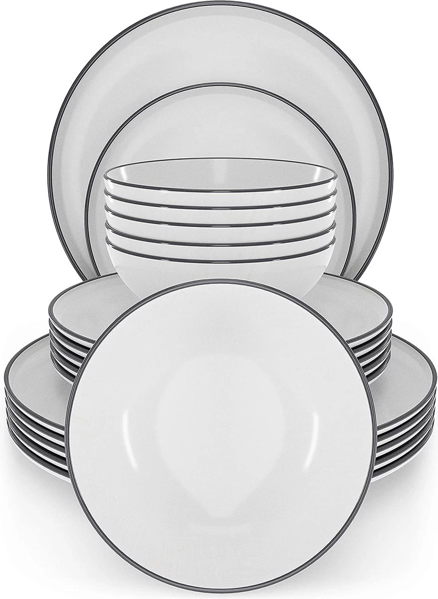 18-delig - Moderne Bordenset Voor 6 Personen 3 18-delig - Moderne Bordenset Voor 6 Personen