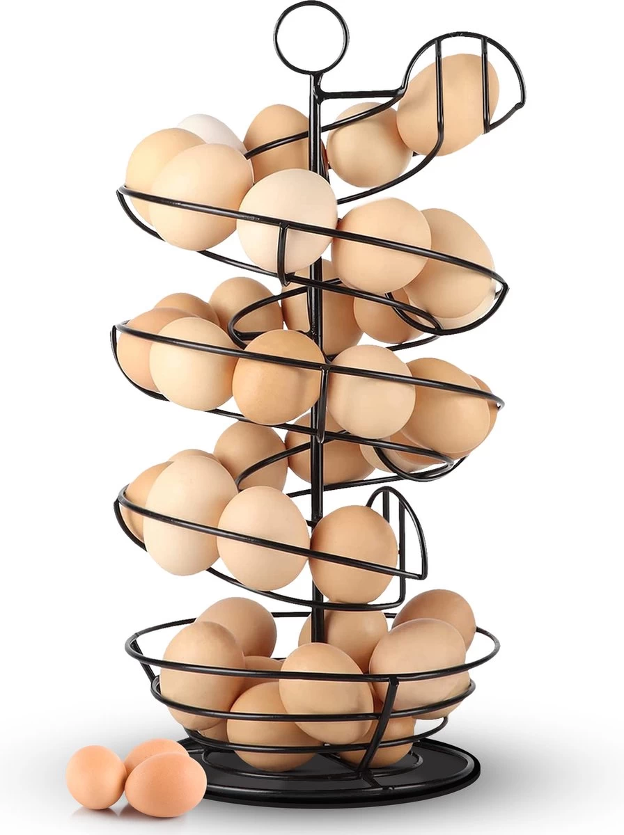 Eiermand – Eierrek – Eierhouder – Eieren – Zwart - Pasen - Tot 40 Eieren - 360° - BAULK®