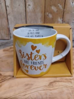 Merkloos Zus-Sister-Cadeauset-Mok-Beker-Zussencadeau-Sister Cadeau-Zussendag-Vriendin-Schoonzus-Tweelingzus-Verjaardag-Vrouwencadeau-Sinterklaas-Sint-Kerst-Kerstmis-Moederdag-Meidenavond-BFF-Bijzonder Moment-Getuige Vragen-koffiemok-theebeker-broer En Zussend