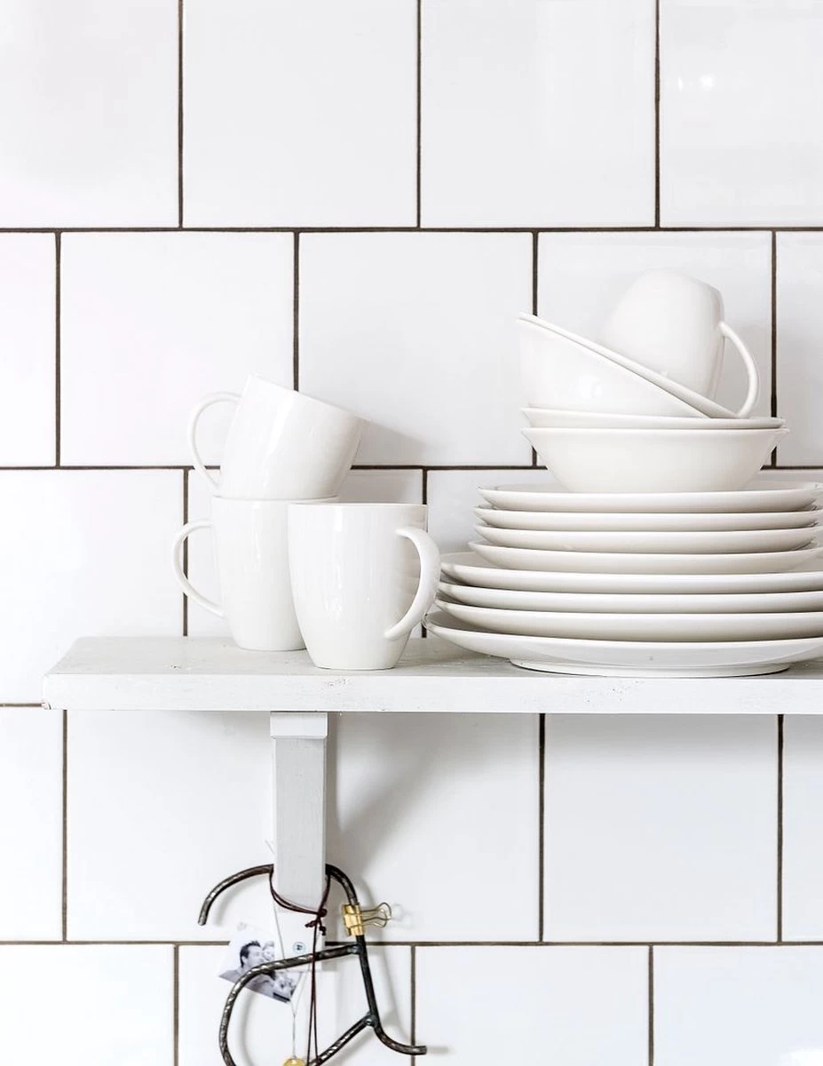 Vtwonen Serviesset - Wit - Porselein - 16-Delig 7 Vtwonen Serviesset - Wit - Porselein - 16-Delig - Afbeelding 5