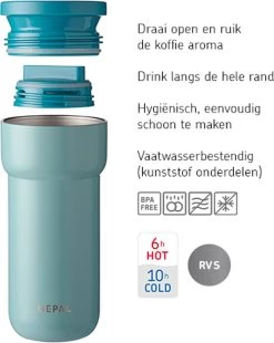 Mepal Isoleerbeker Ellipse 475 Ml – Houdt Je Drankje 6 Uur Warm En 10 Uur Koud – Natural Brushed – Koffiebeker To Go – Lekdicht – Thermosbeker -Keukenserie Winkel 955x1200 10