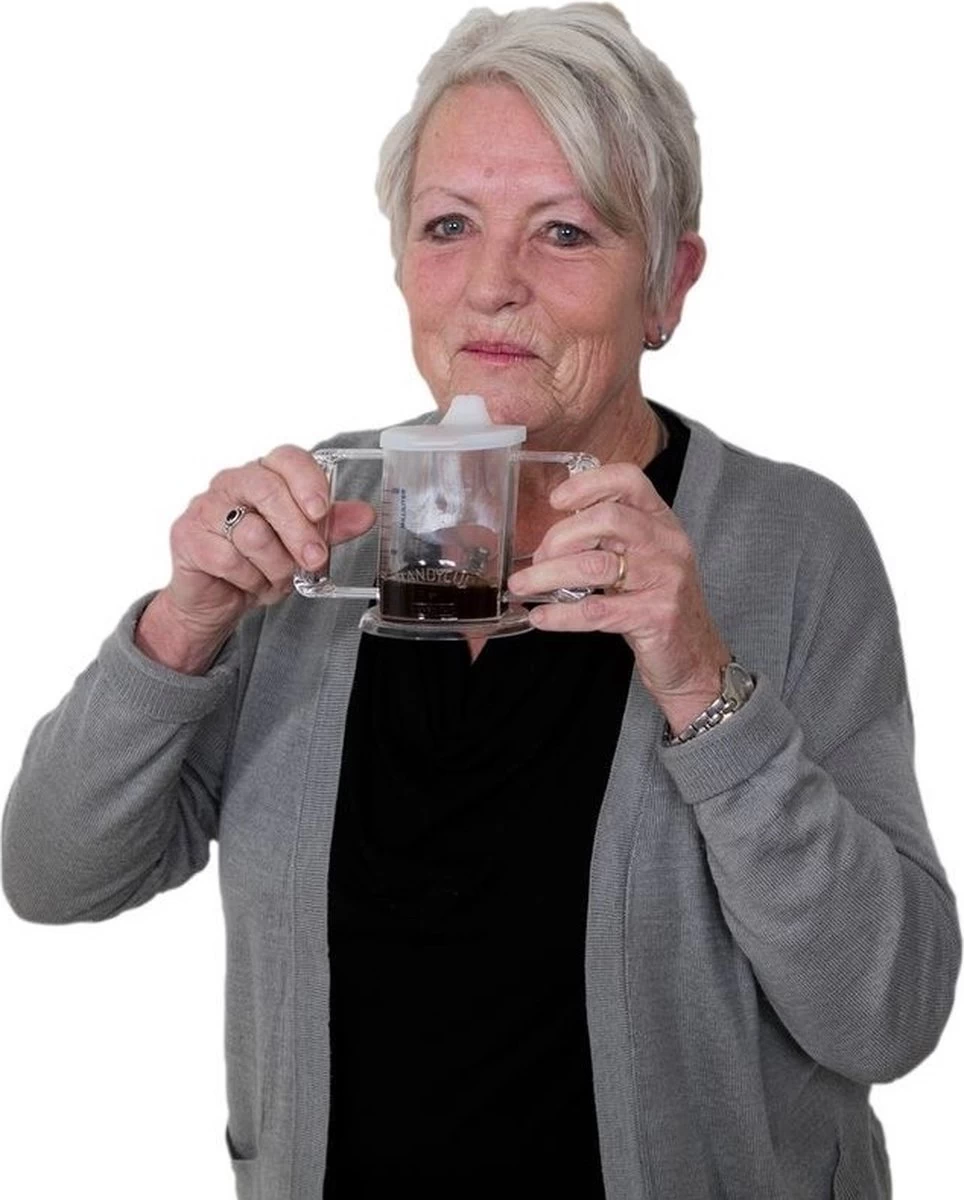 HandyCup Met Deksel - Transparant Met Maatvoering 4 HandyCup Met Deksel - Transparant Met Maatvoering - Afbeelding 2