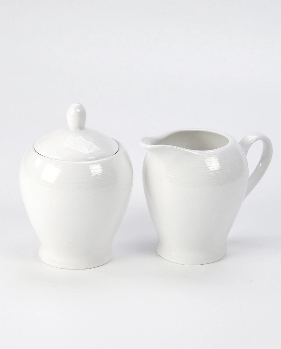 JT Serviesset - Wit - 35delig - 4 Persoons - Luxe Reliëf Design 5 JT Serviesset - Wit - 35delig - 4 Persoons - Luxe Reliëf Design - Afbeelding 3