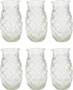 Merkloos Beker - Glas Ananas - 6 Stuks - Zomer - Cocktail -400ml -Keukenserie Winkel 971x1200 2